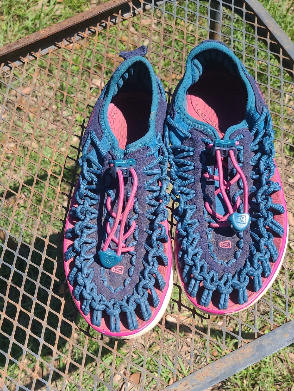 Keen Kids Blue and Pink Sandals Size 3